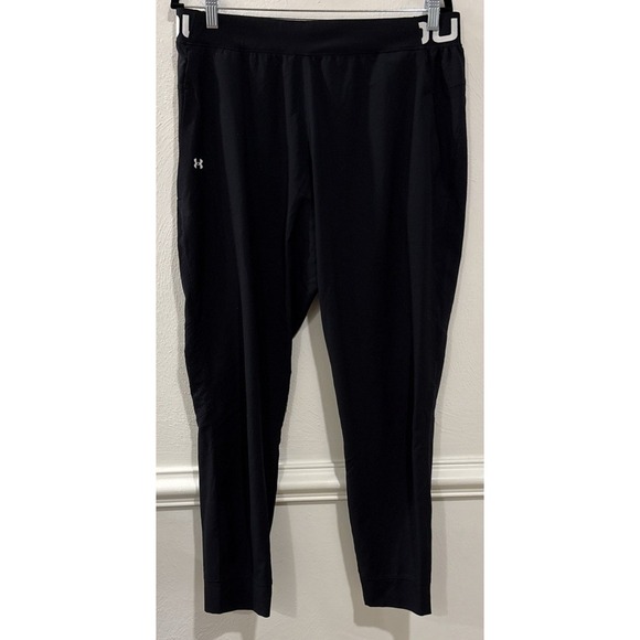 Under Armour Women's Large Black Loose Fit Athletic Pants Training - Picture 1 of 3